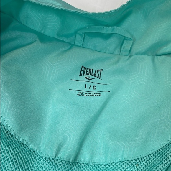 Everlast Zip up light weight Windbreaker Jacket Mint blue green Teal SzL - Picture 2 of 11